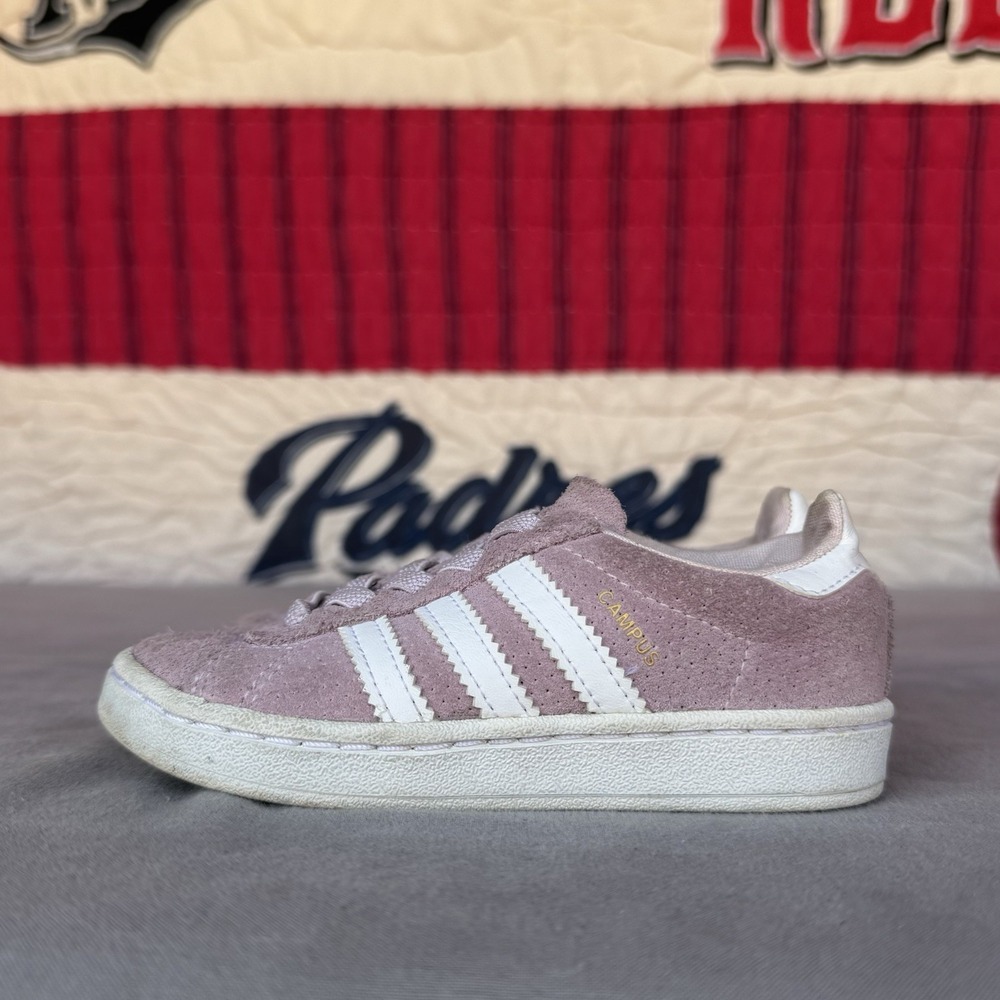 Size 8.5c - Adidas Campus EL Toddler's Shoes Aero Pink-White CQ3124